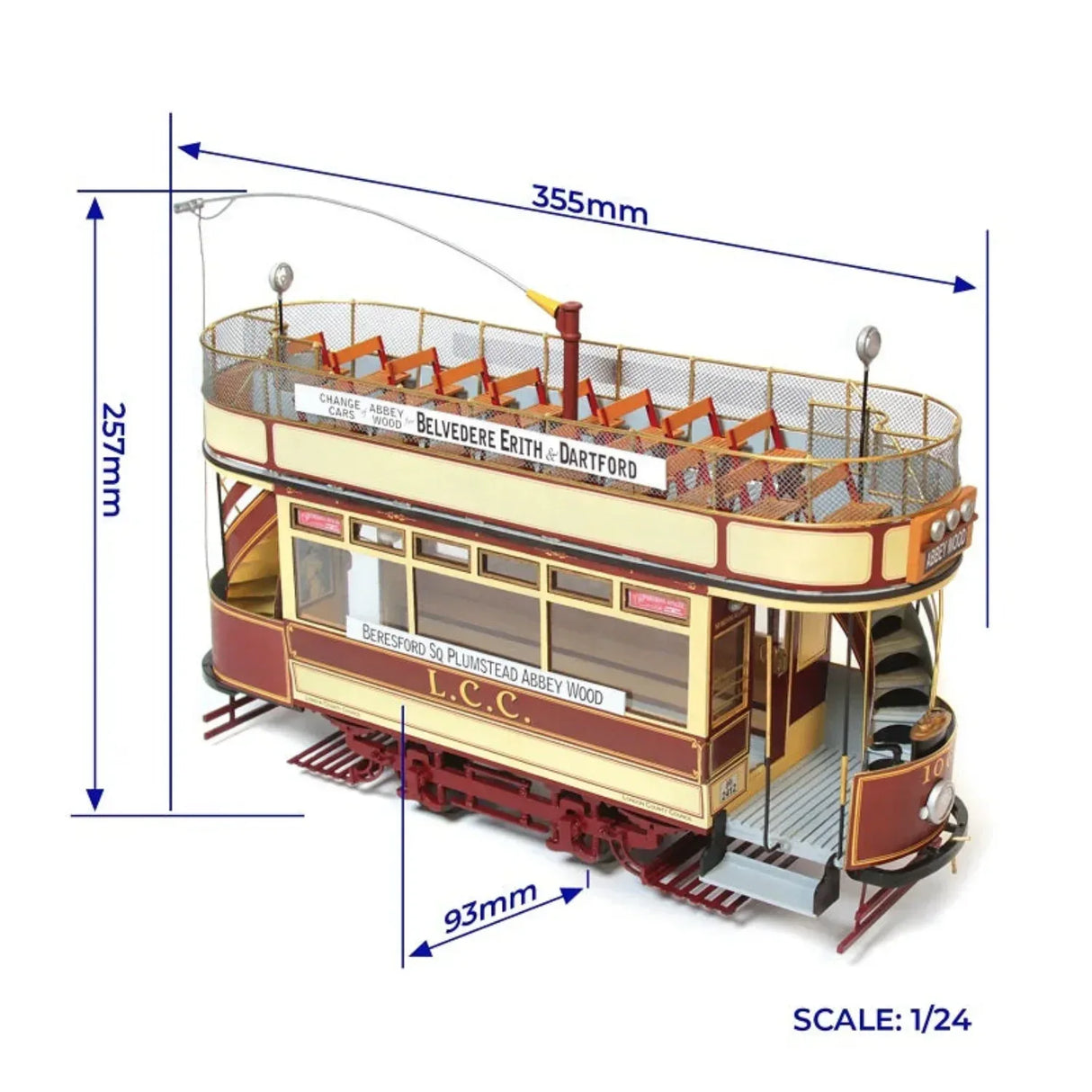 OcCre London Tram LCC106 1:24 - Model Realm