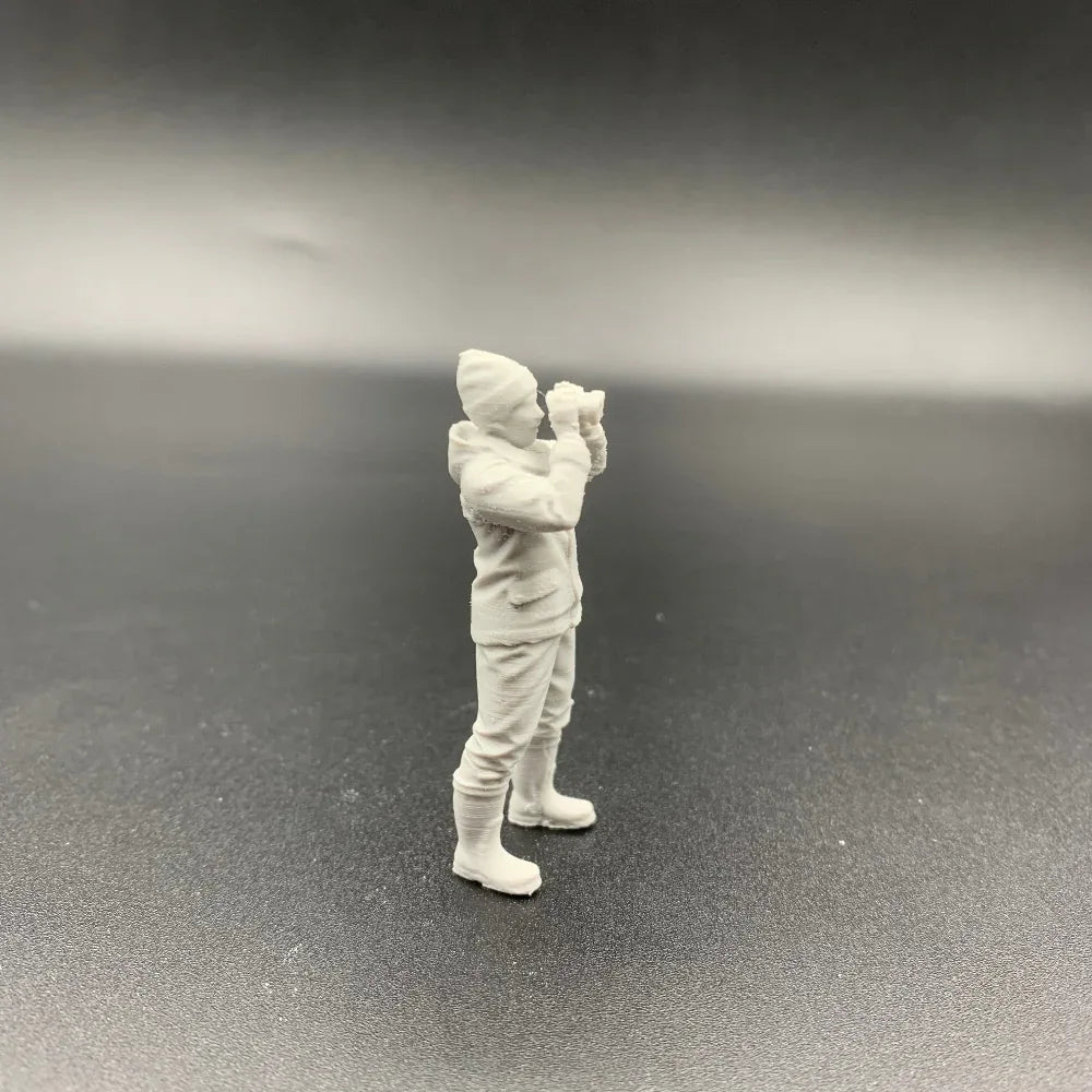 Model Boat Female Crew Figure with Binoculars