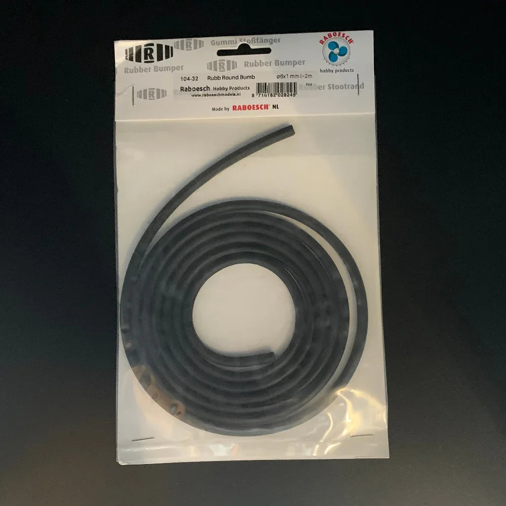 Model Boat Fittings 6mm Rubber Fender Profile – 2m