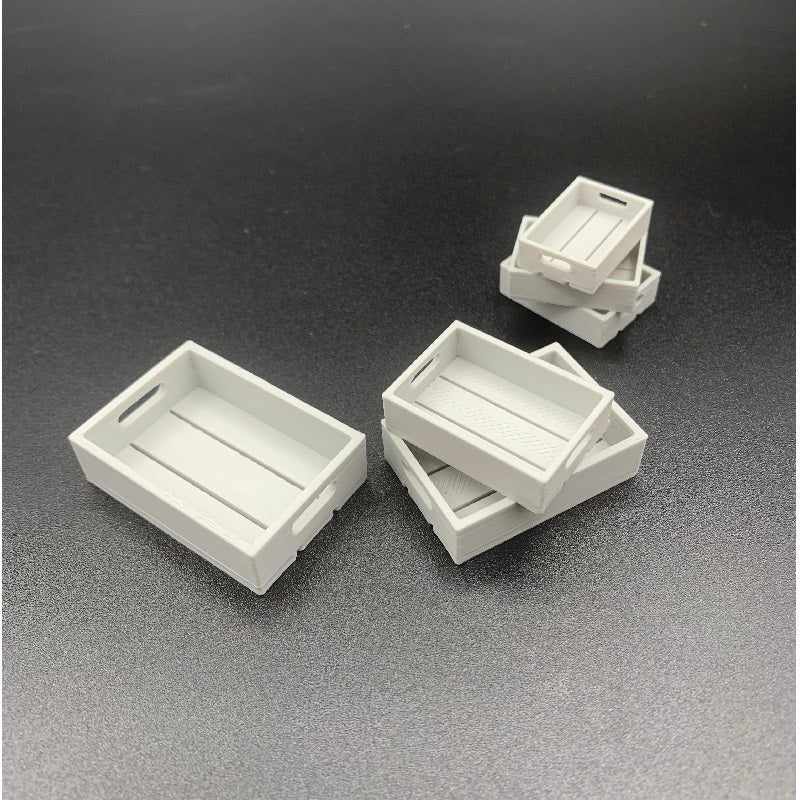 Model Boat Wooden Style Fish Boxes