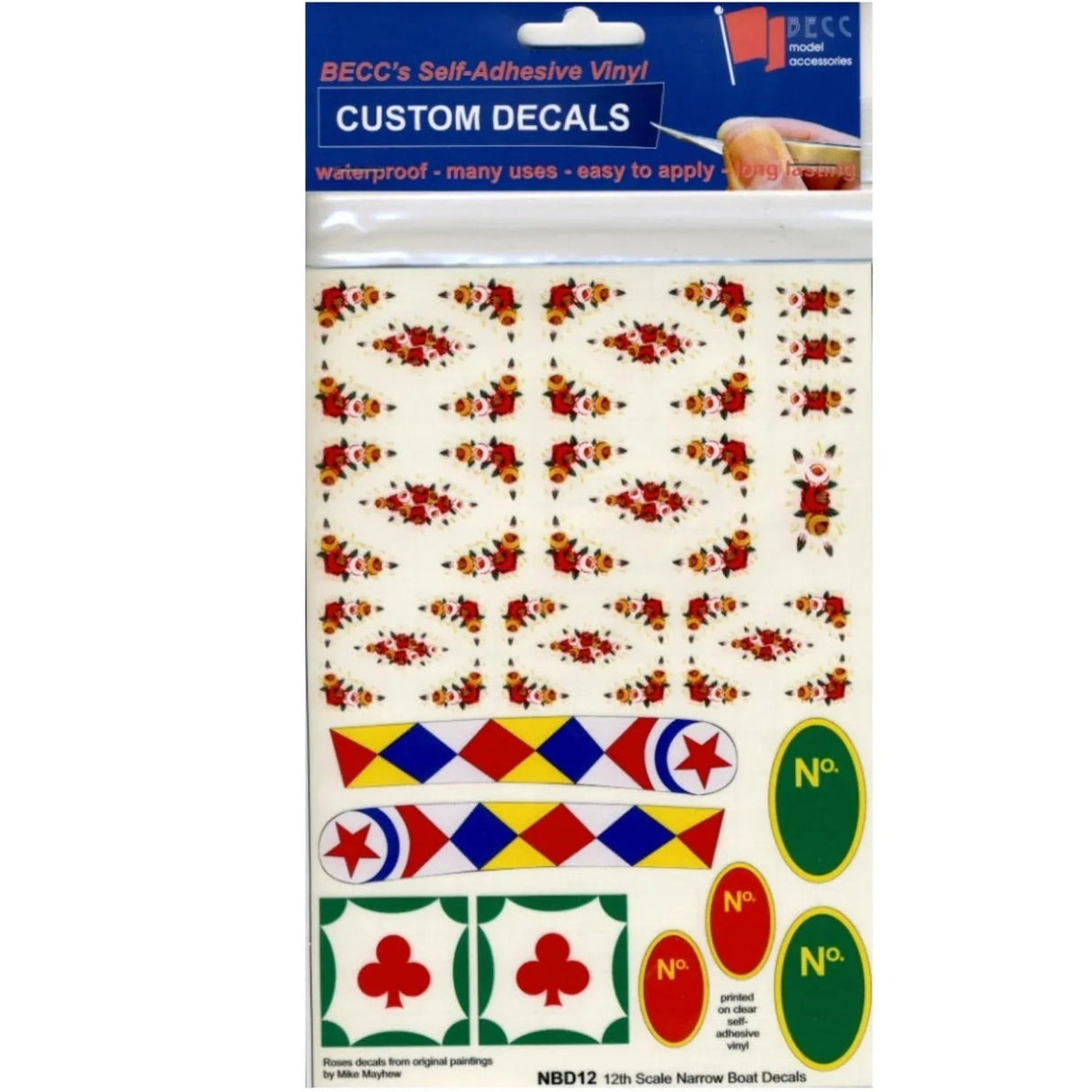 Narrow Boat Decal Set 1:12 Scale - Model Realm