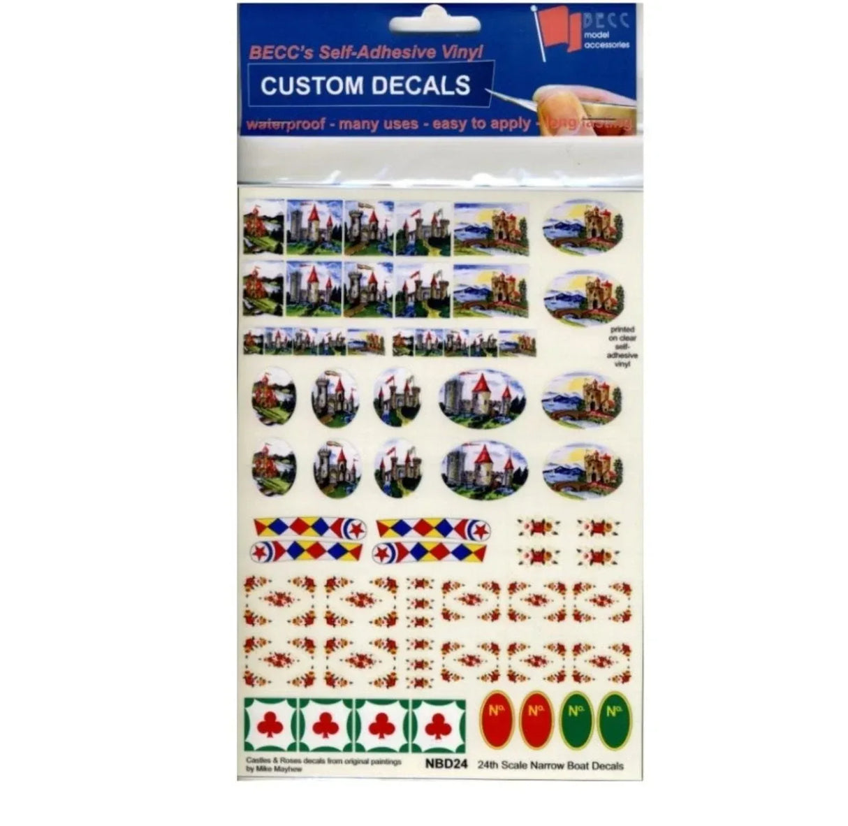 Narrow Boat Decal Set 1:24 Scale - Model Realm