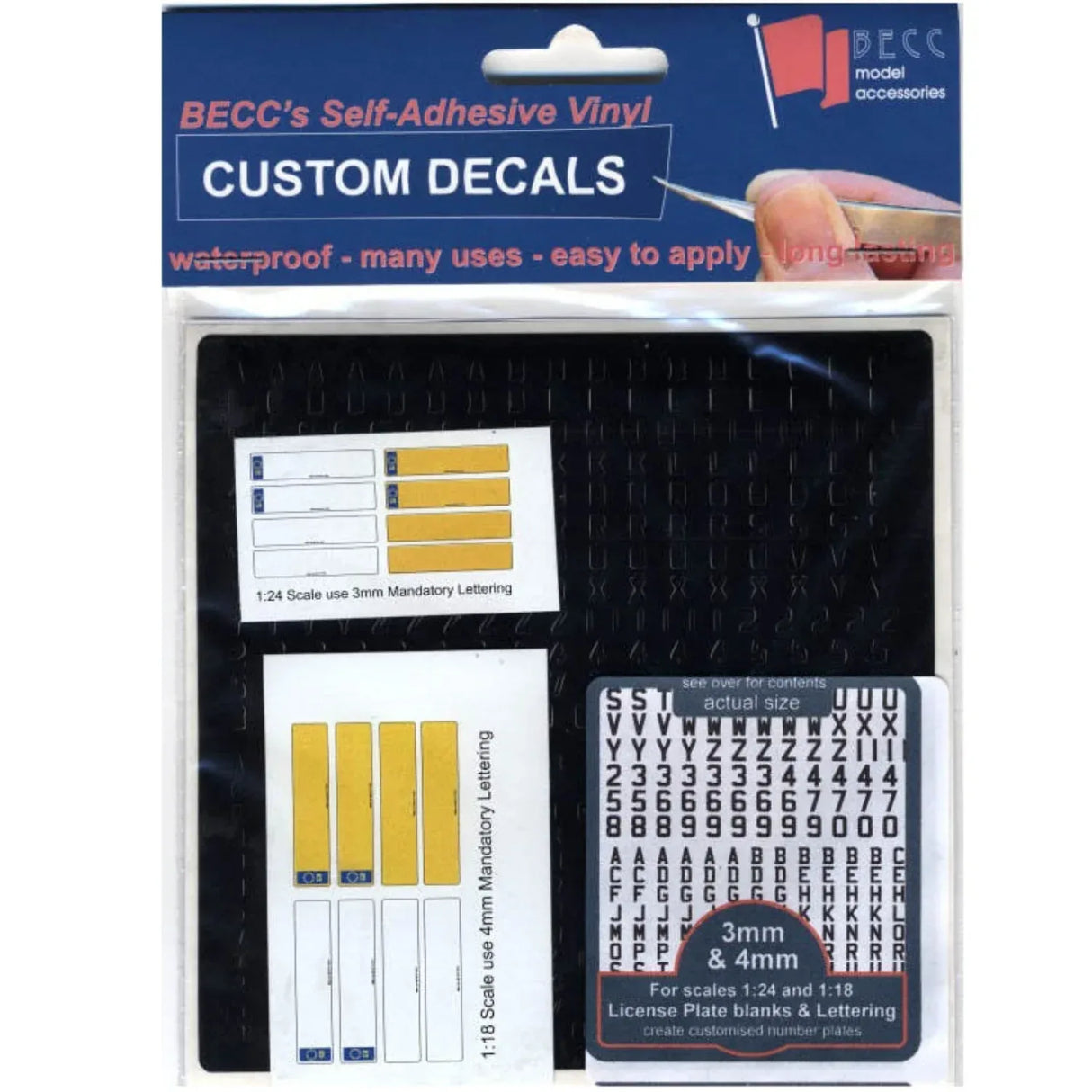 Number Plate Set Mandatory 3 & 4mm Vinyl - Model Realm