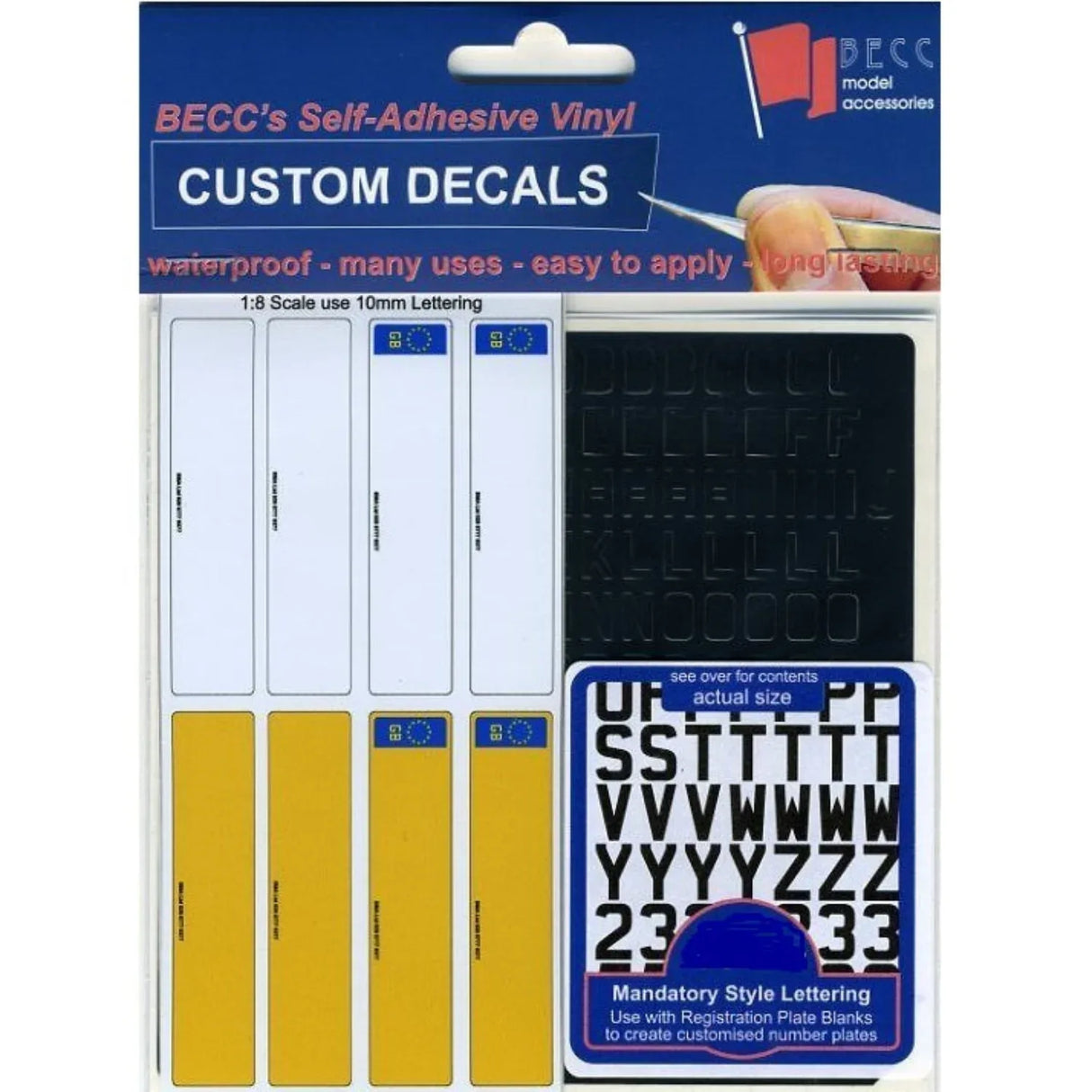 Number Plate Set Mandatory 8mm - Model Realm