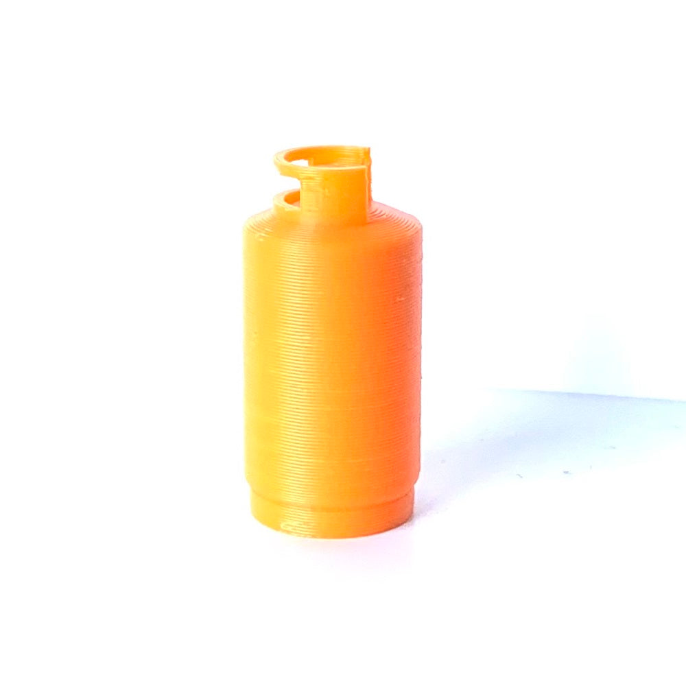 Orange gas bttle model boat fittings
