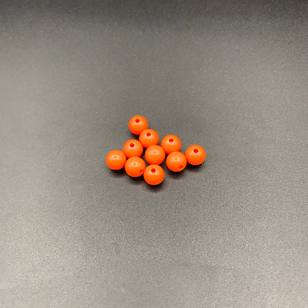 Orange plastic fishing boat net floats, 10mm, pack of 10 – model boat fittings