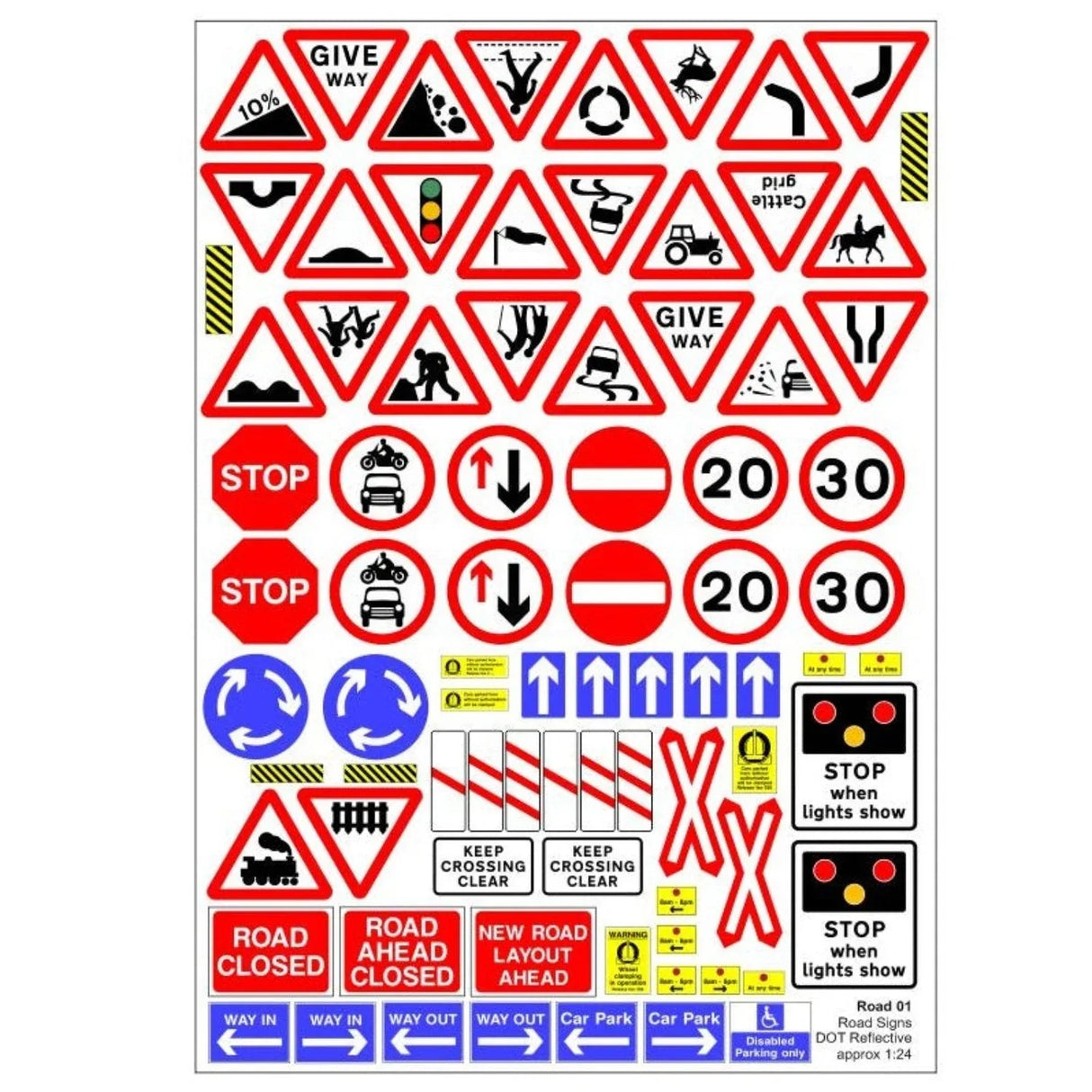 Reflective Road Signs - Model Realm