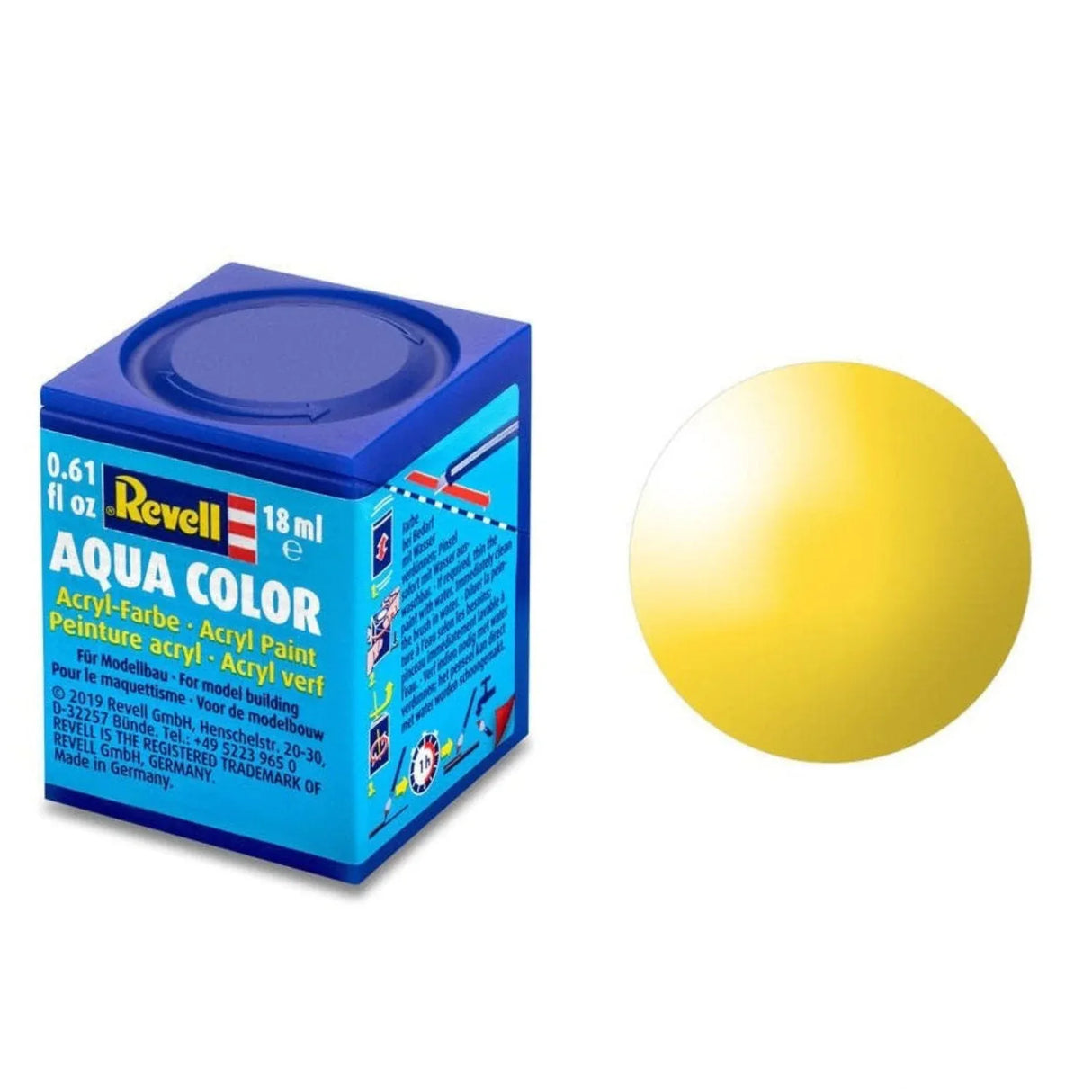 Revell Aqua Color #12 Yellow Gloss 18ml - Model Realm