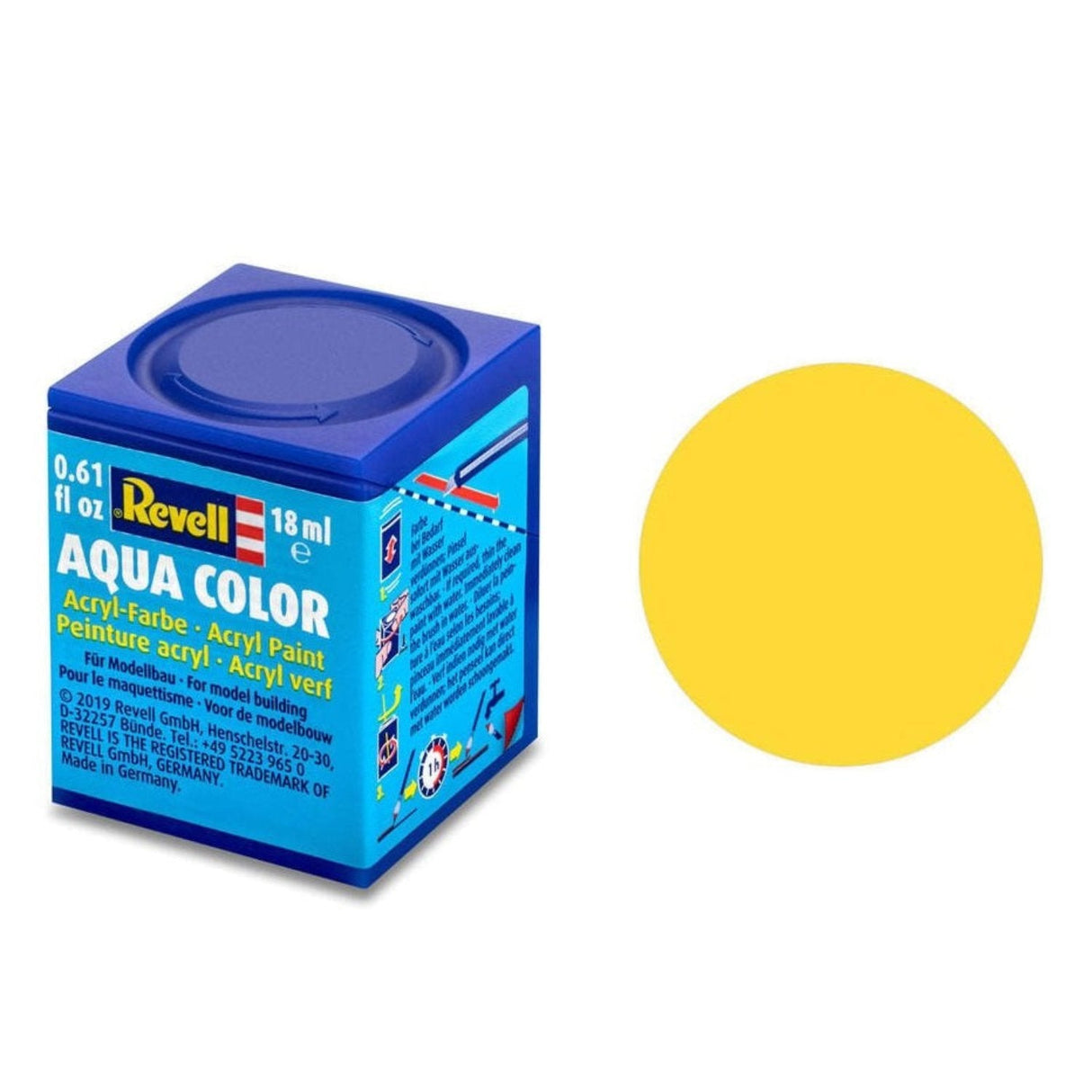 Revell Aqua Color #15 Yellow Matt 18ml - - - Model Realm