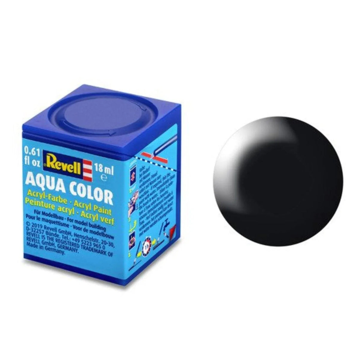 Revell Aqua Color #302 Black Silk 18ml - Model Realm
