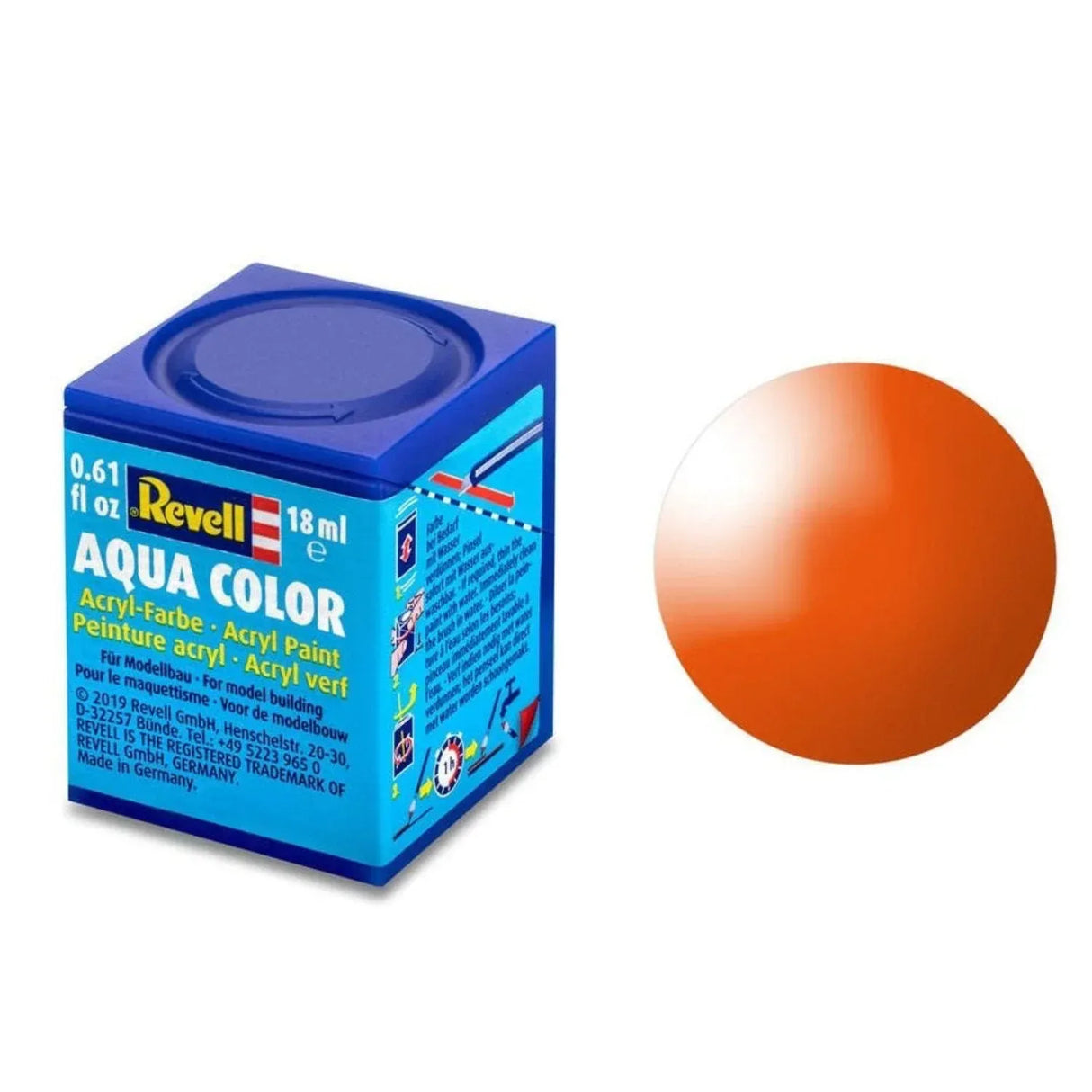 Revell Aqua Color #30 Orange Gloss 18ml - Model Realm
