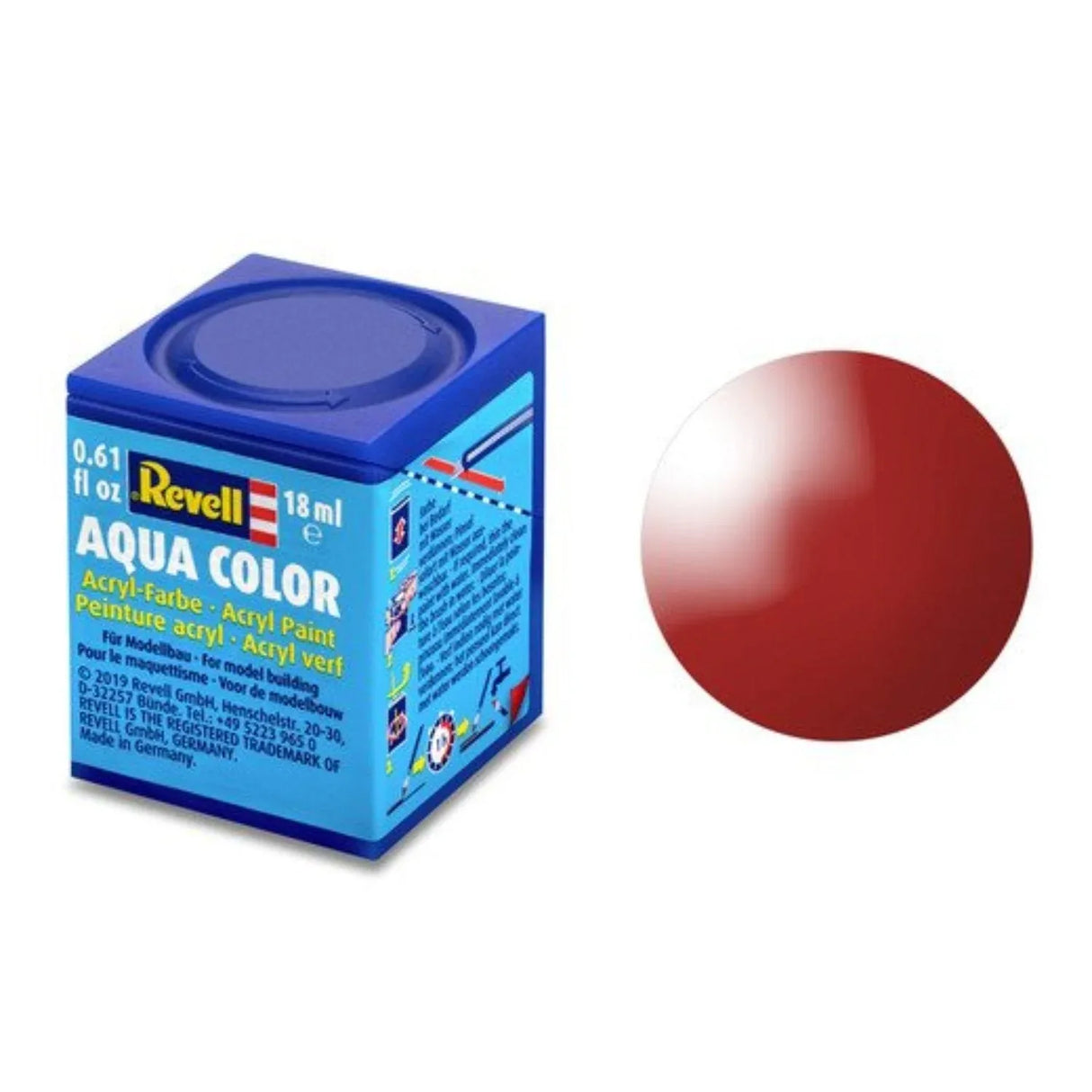 Revell Aqua Color #31 Fiery Red Gloss 18ml - Model Realm