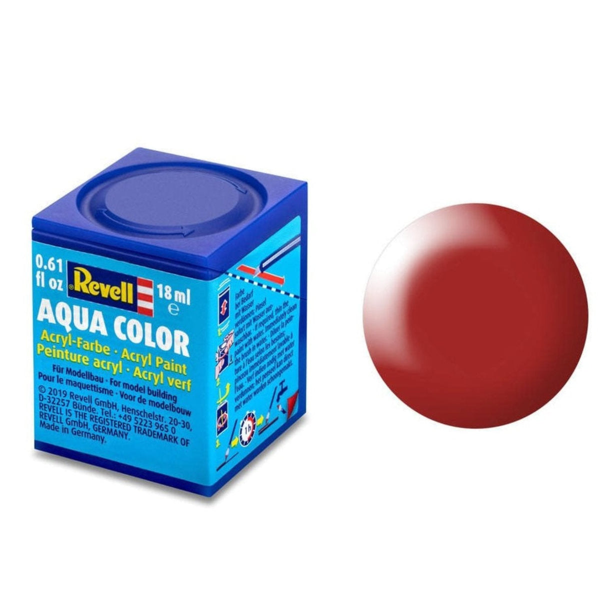 Revell Aqua Color #330 Fiery Red Silk 18ml - - - Model Realm