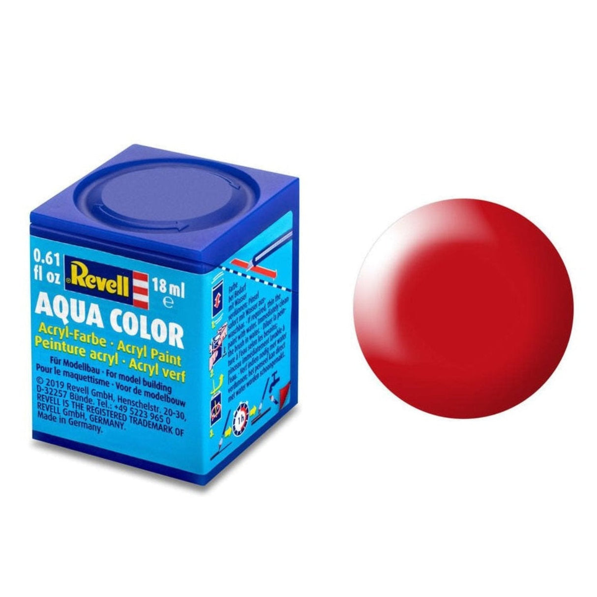 Revell Aqua Color #332 Luminous Red Silk 18ml - - - Model Realm
