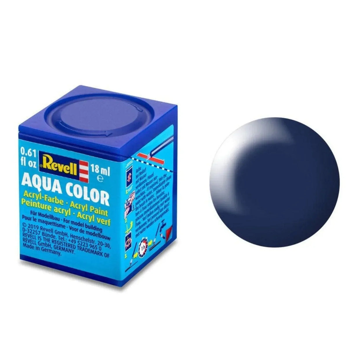 Revell Aqua Color #350 Lufthansa Blue Silk 18ml - Model Realm