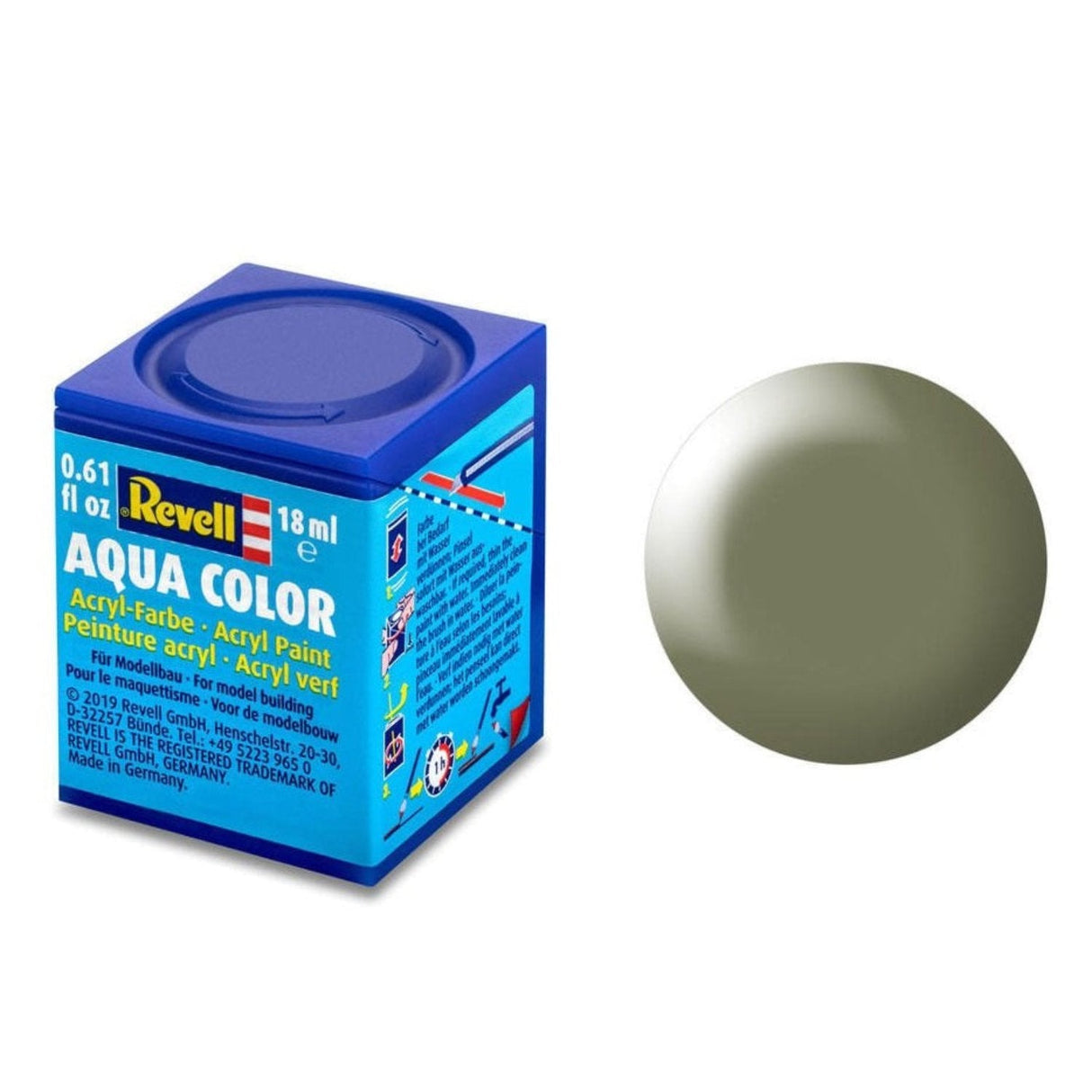 Revell Aqua Color #362 Greyish Green Silk 18ml - - - Model Realm