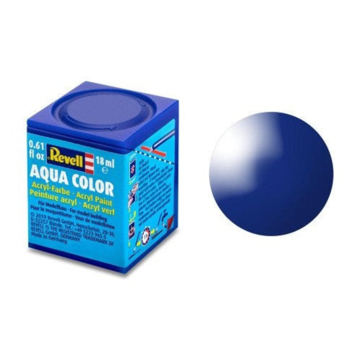 Revell Aqua Color #51 Ultramarine Blue Gloss 18ml - - - Model Realm