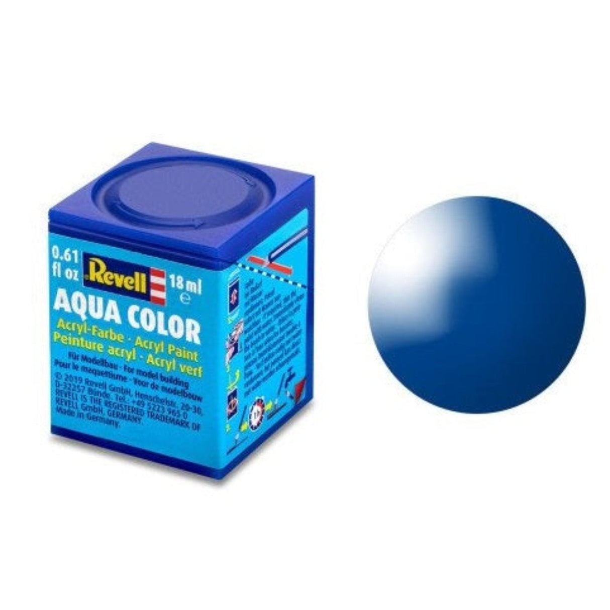 Revell Aqua Color #52 Blue Gloss 18ml - - - Model Realm