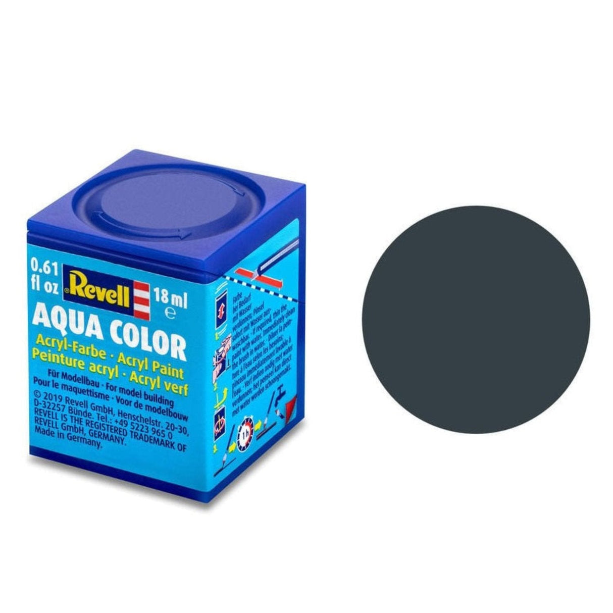 Revell Aqua Color #69 Granite Grey Matt 18ml - - - Model Realm