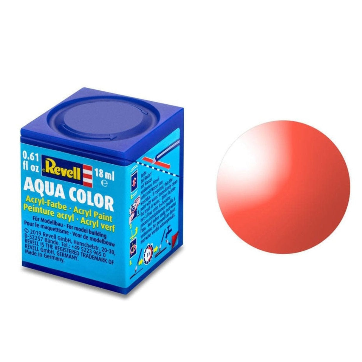 Revell Aqua Color #731 Red Clear 18ml - - - Model Realm