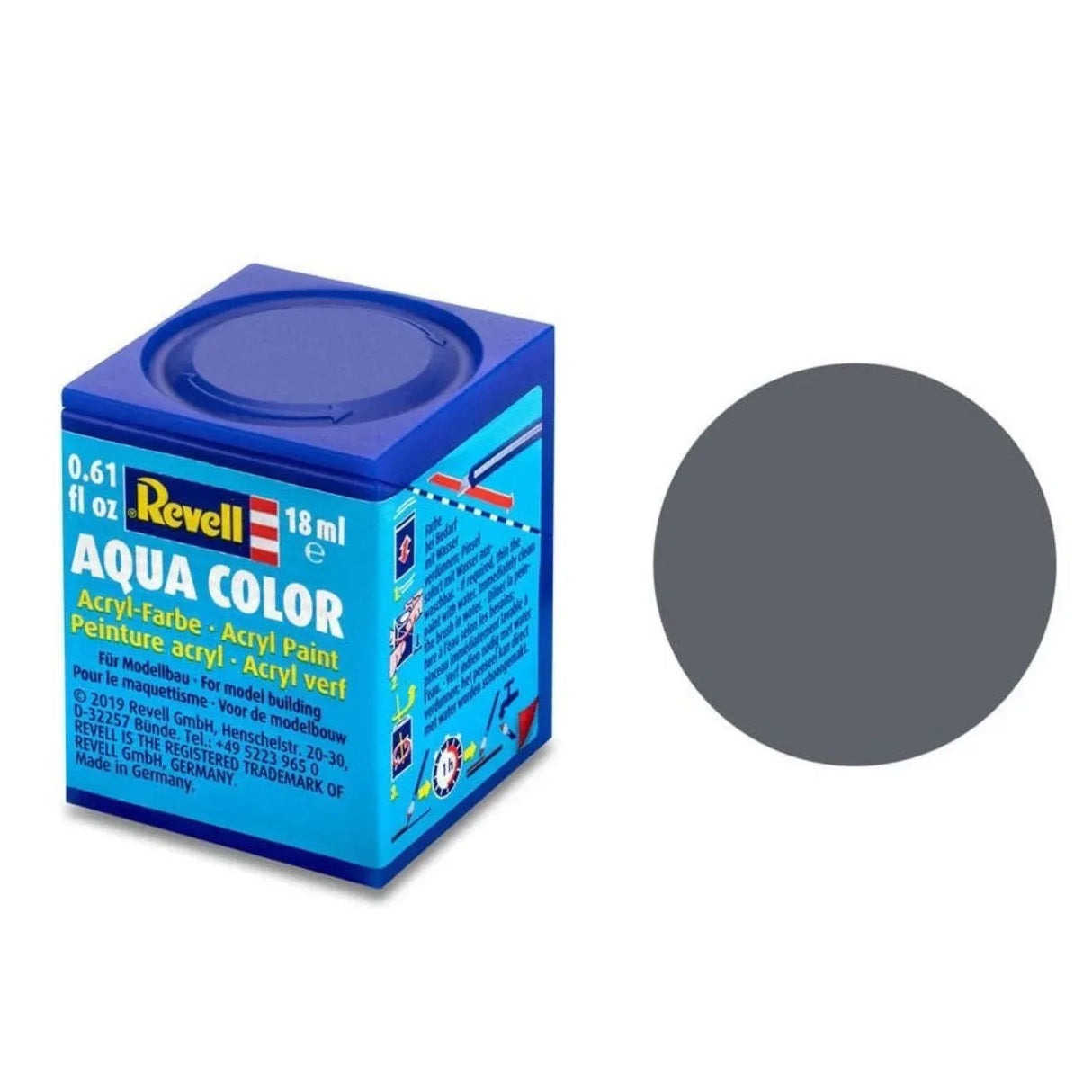 Revell Aqua Color #74 Gunship Grey Matt 18ml - Model Realm