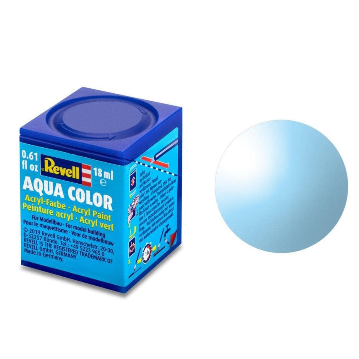 Revell Aqua Color #752 Blue Clear 18ml - - - Model Realm