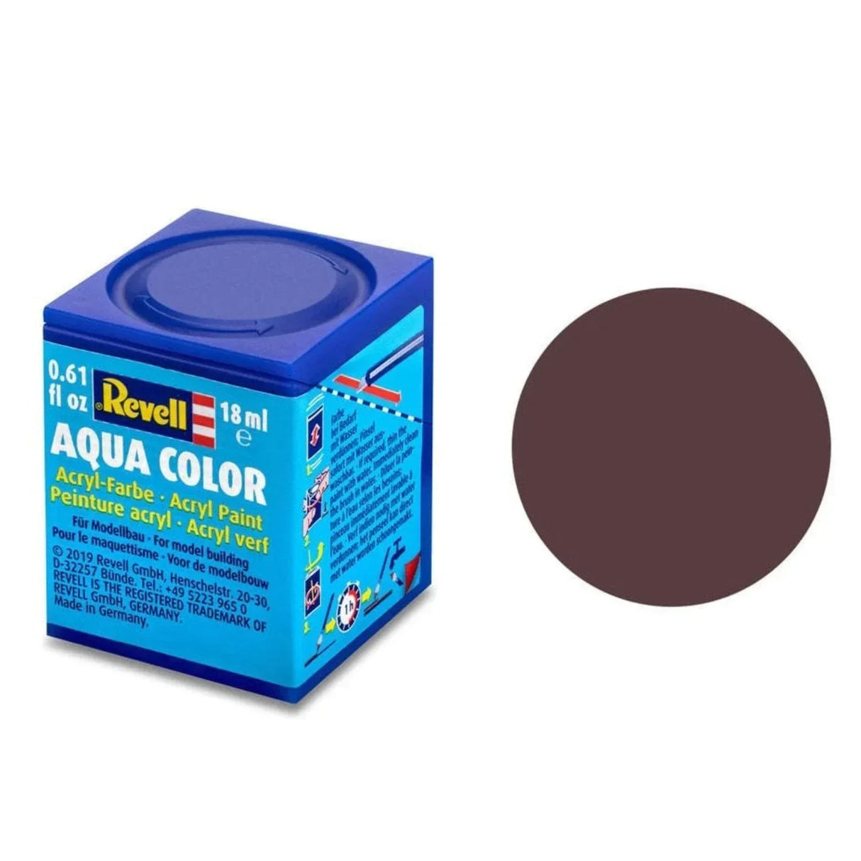 Revell Aqua Color #84 Leather Brown Matt 18ml - Model Realm