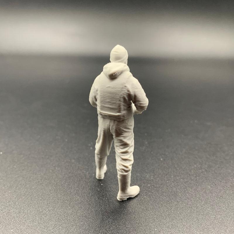 Scale Model Crew Figure holding a fish for Dioramas