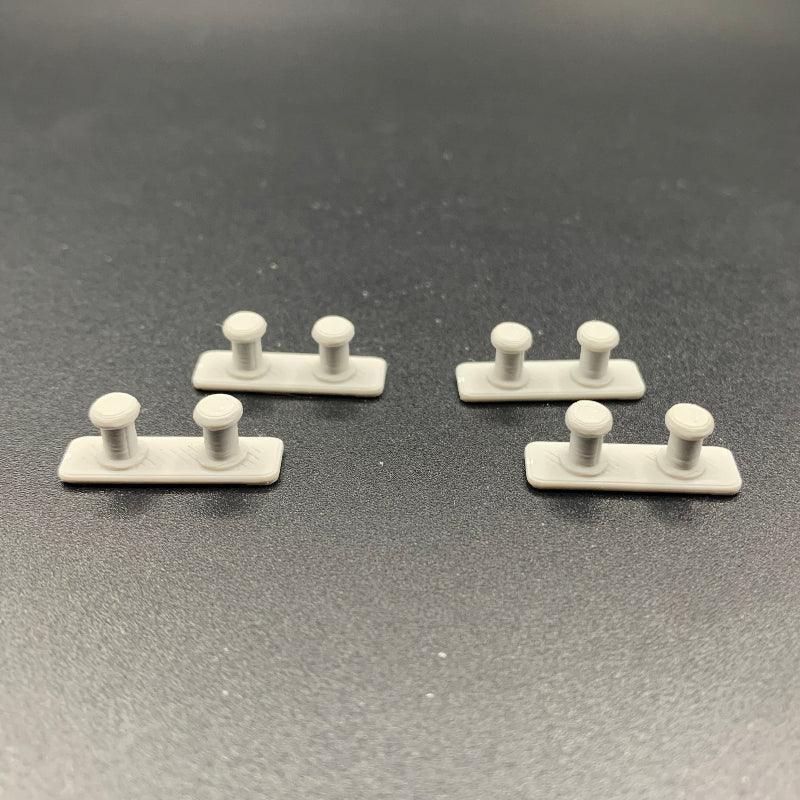 Scale Model Fittings Double Bollards in Grey