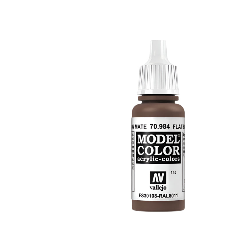 Vallejo Model Color Acrylic Flat Brown 17ml - - - Model Realm