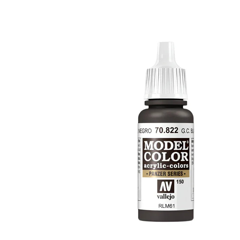 Vallejo Model Color Acrylic German Camouflage Black Brown 17ml - Model Realm
