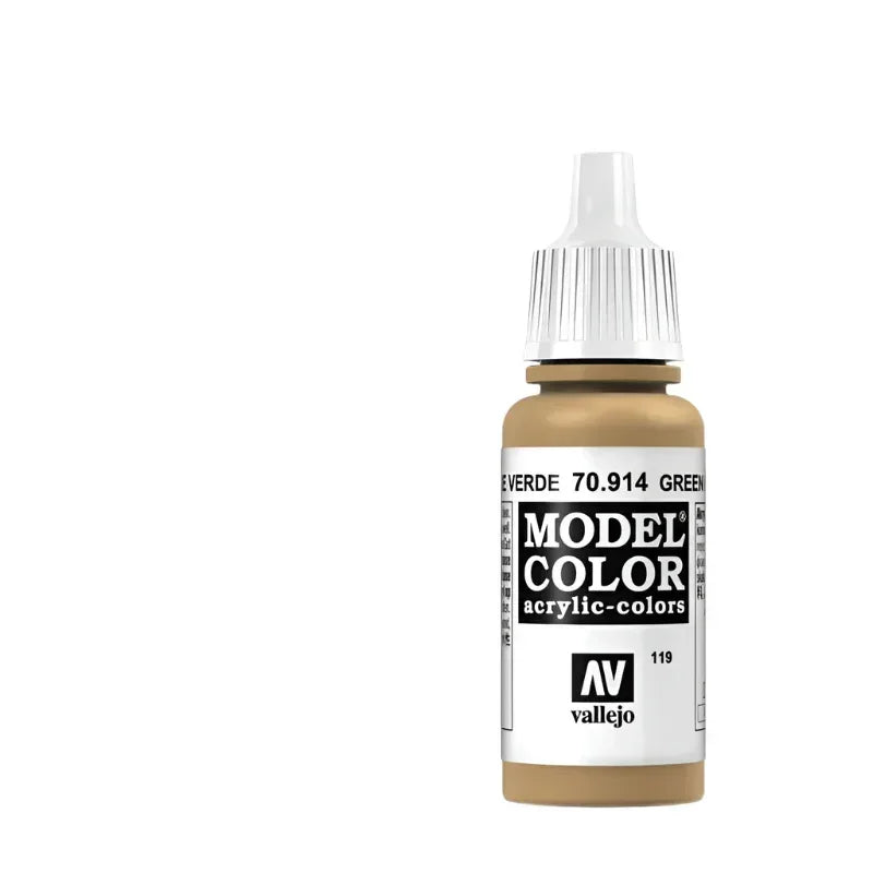 Vallejo Model Color Acrylic Green Ochre 17ml - Model Realm