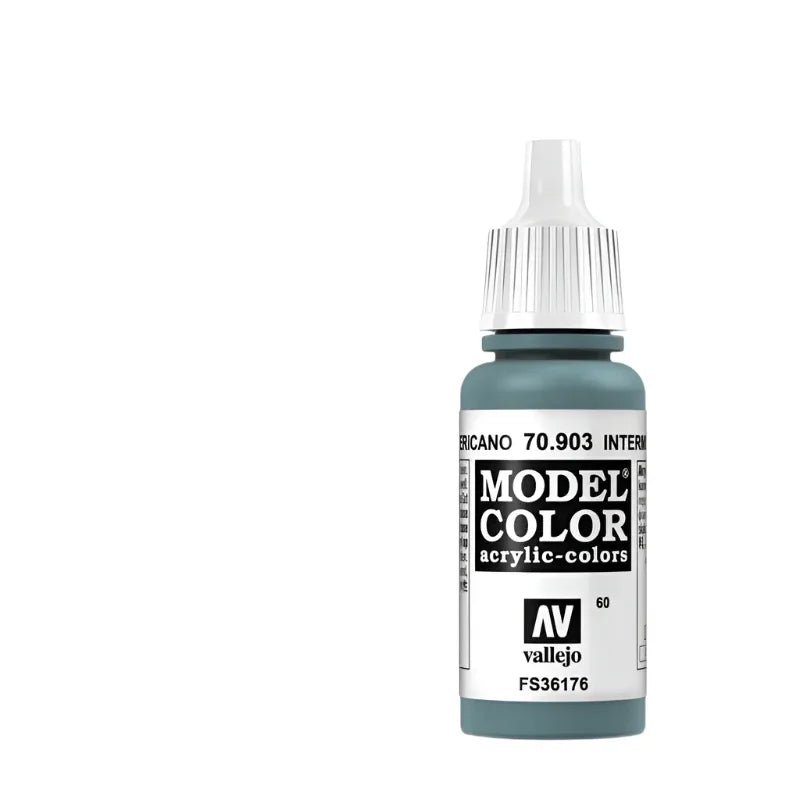 Vallejo Model Color Acrylic Intermediate Blue 17ml - Model Realm