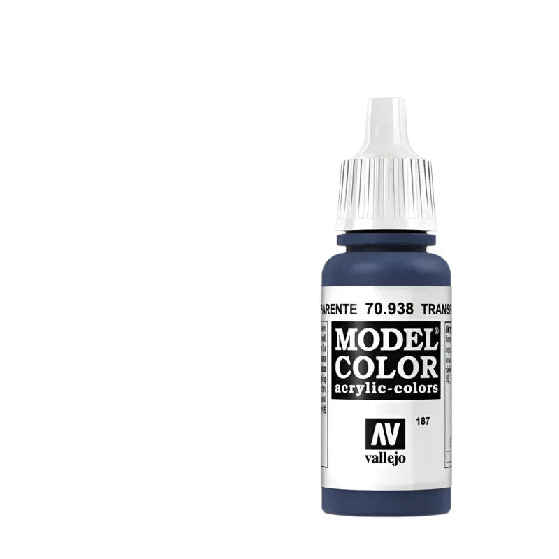 Vallejo Model Color Acrylic Transparent Blue 17ml - Model Realm