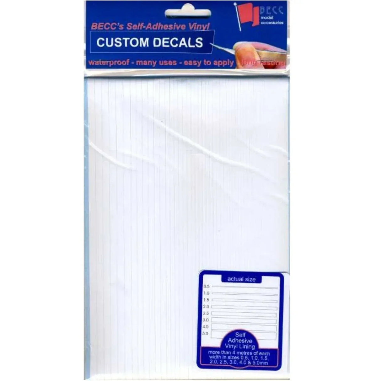 Vinyl Lining White Narrow - Model Realm