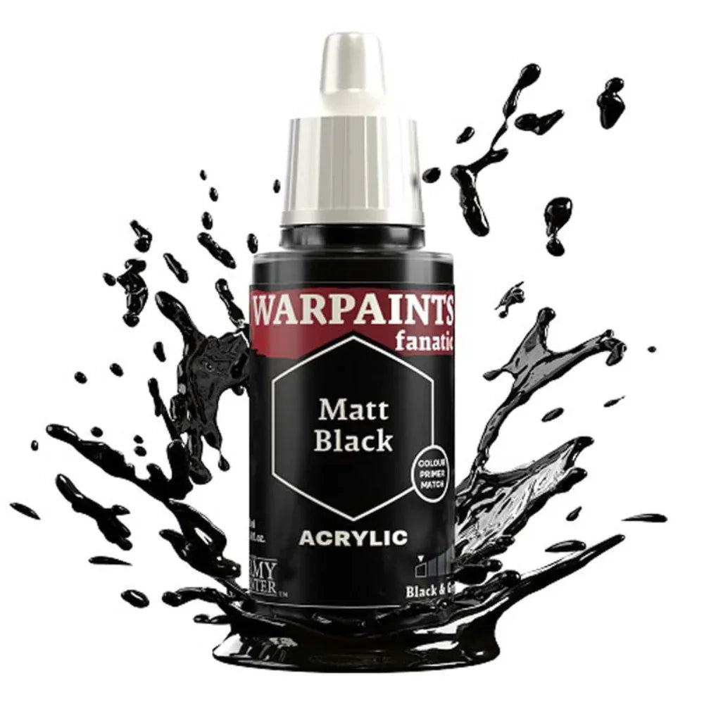 Warpaints Fanatic Matt Black 18ml - Model Realm