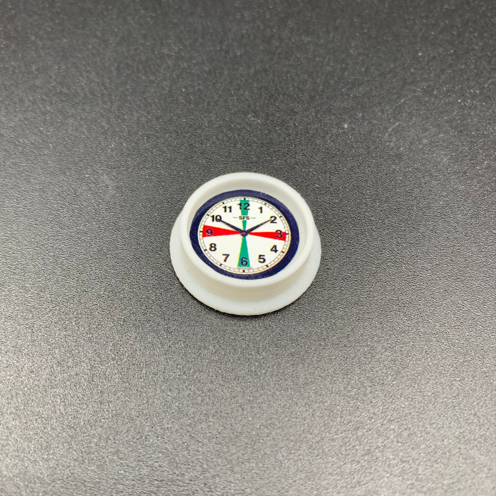 White Radio Silence Clock Model Boat and Diorama Accessory