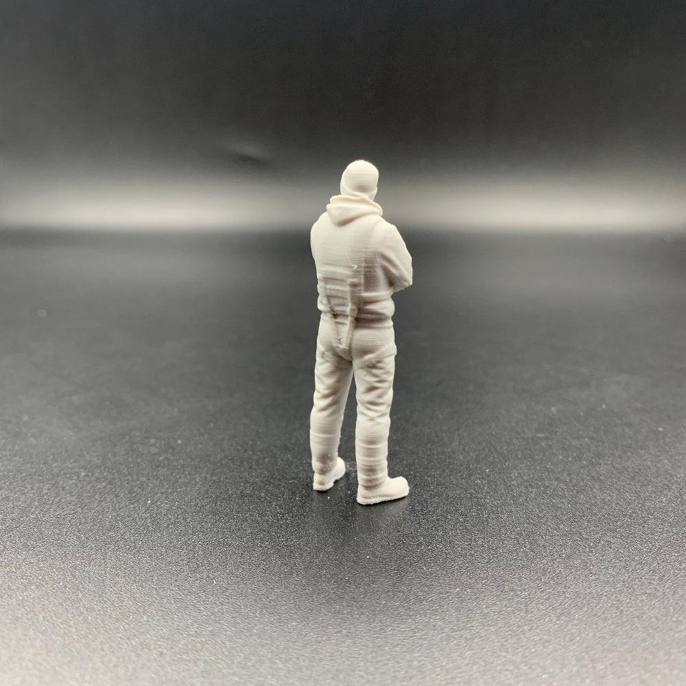 model boat crew figure arms folded rescue worker