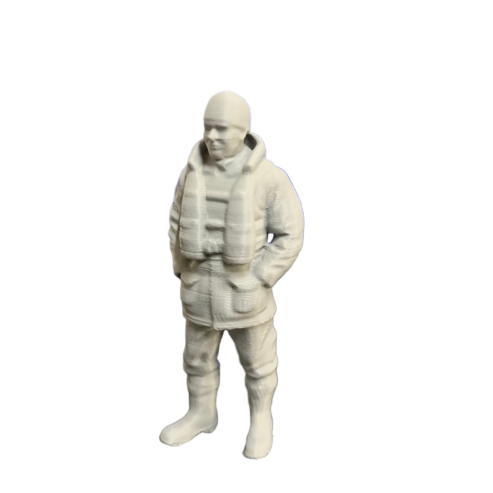 model boat fisherman crew figure