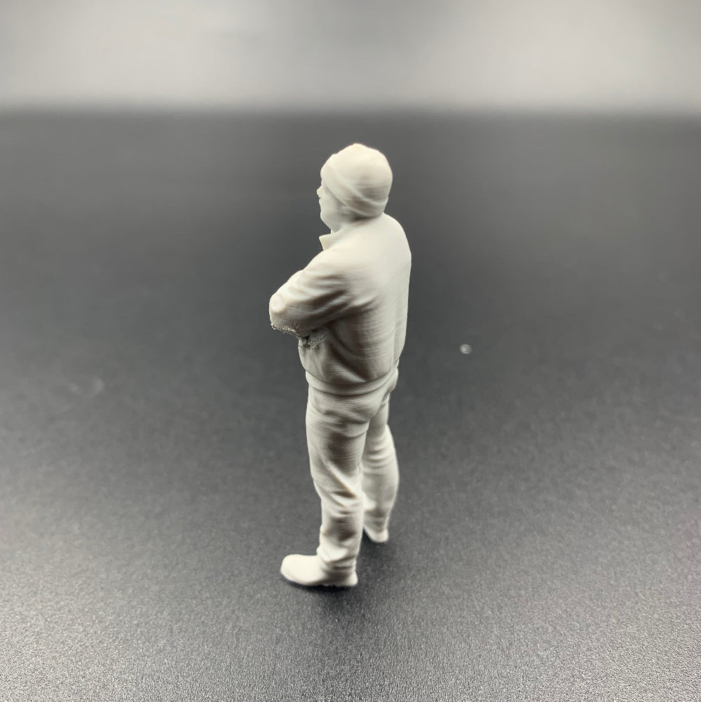 model boat figure fisherman deckhand