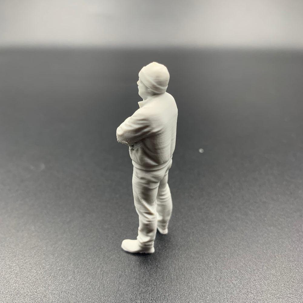 model boat figure fisherman deckhand