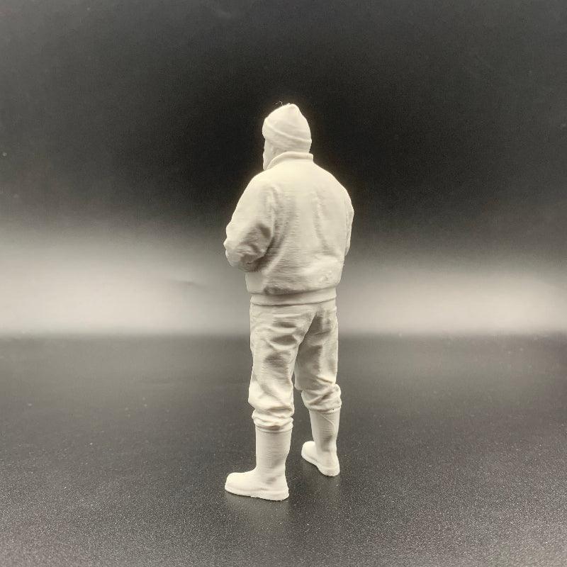 rear view Crew Figure Cup of Coffee