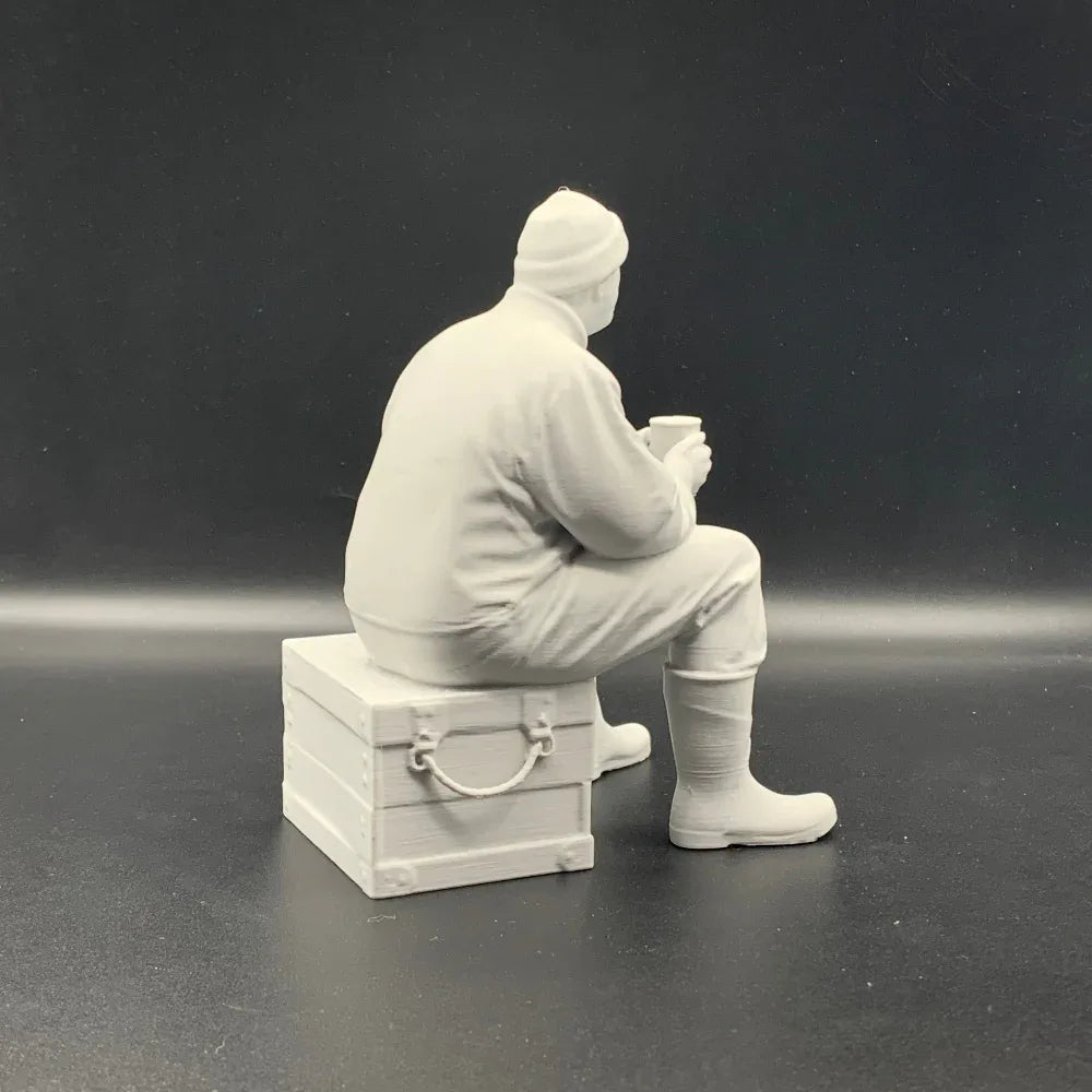 scale model boat fittings fisherman crew figure