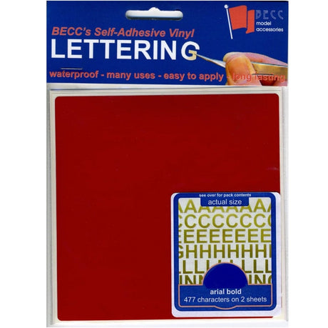 10mm Red Letters & Numbers -  -  - Model Realm