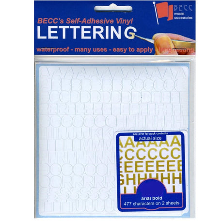 12mm White Letters & Numbers -  -  - Model Realm