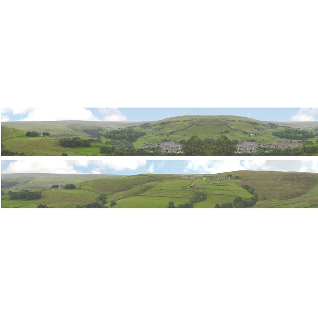 Backscenes Scenic Backgrounds - Old Mill Town Model Railway