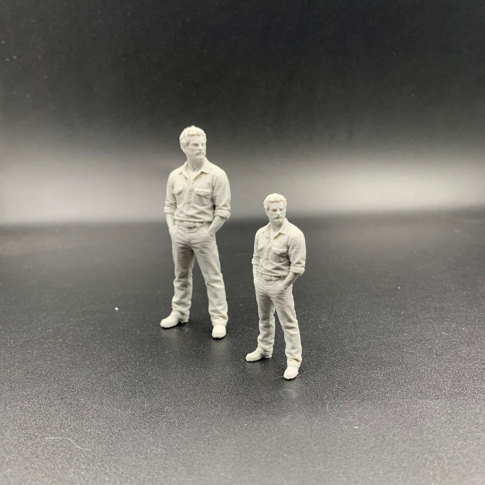 3D printed working man figure suitable for model boats, railways and dioramas