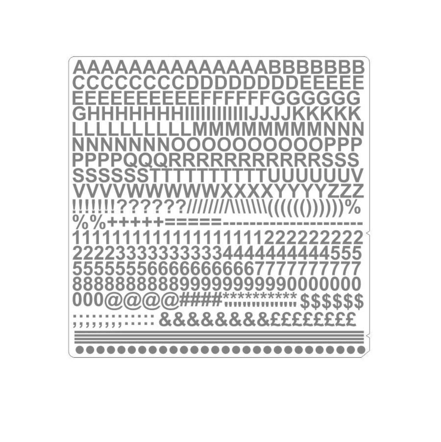 5mm Silver Letters & Numbers -  -  - Model Realm