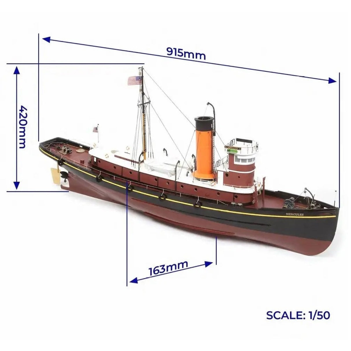 OcCre Hercules 1:50 Model Boat Kit