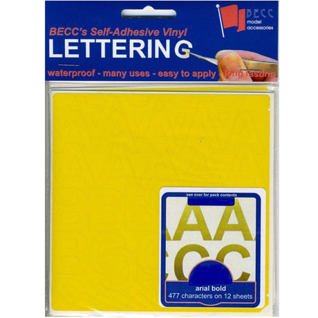 6mm Yellow Letters & Numbers -  -  - Model Realm